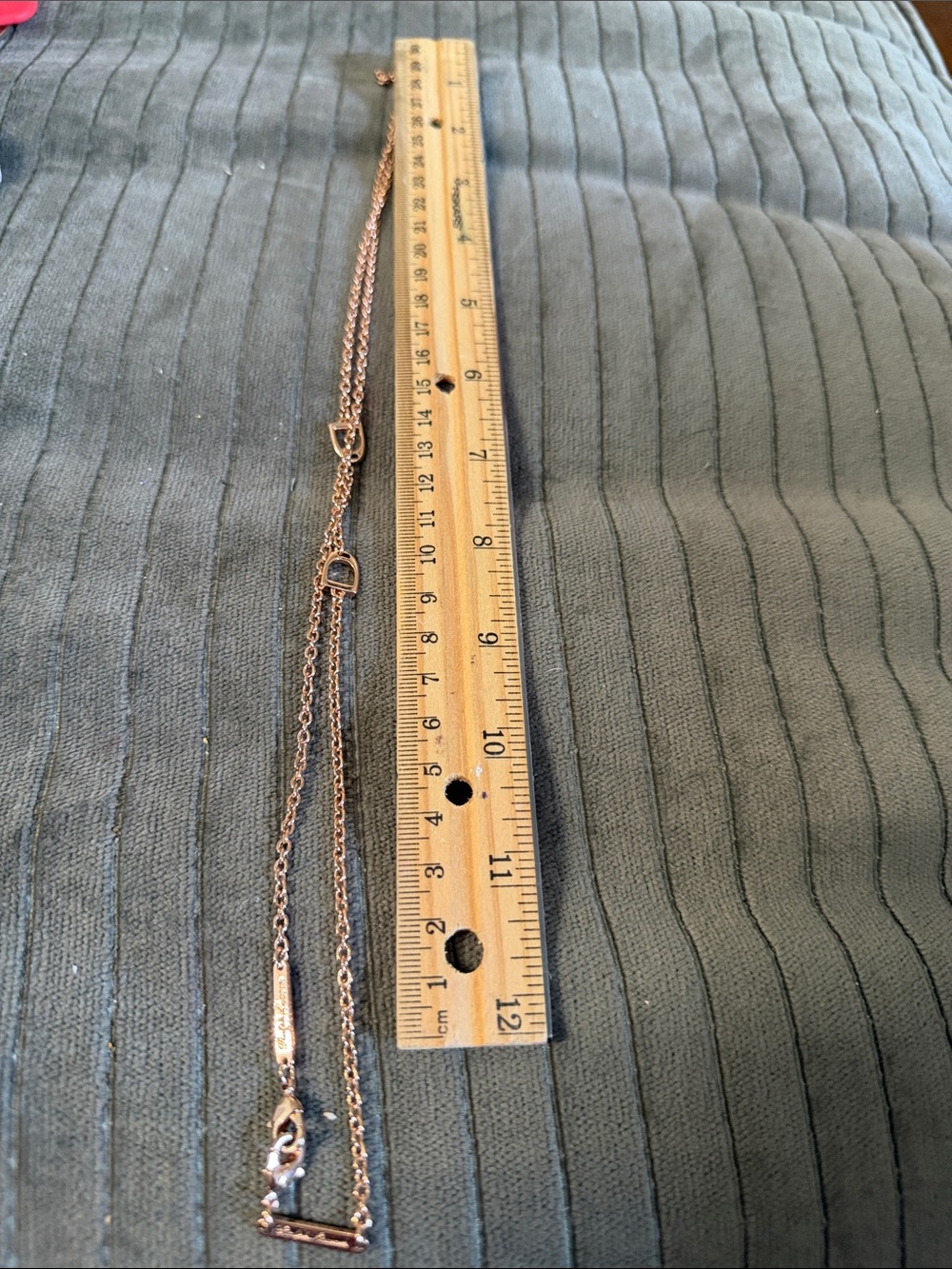 Ralph Lauren Rose Gold Double-Layer Necklace with Charms